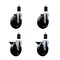 Service Caster 5'' Soft Rubber Wheel Swivel 1-1/2'' Expanding Stem Caster Set 2 Brakes, 4PK SCC-EX20S514-SRS-2-PLB-2-112 - alternate 1